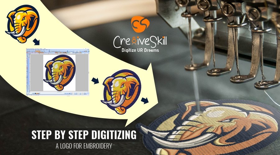 how to digitize a logo for embroidery in illustrator