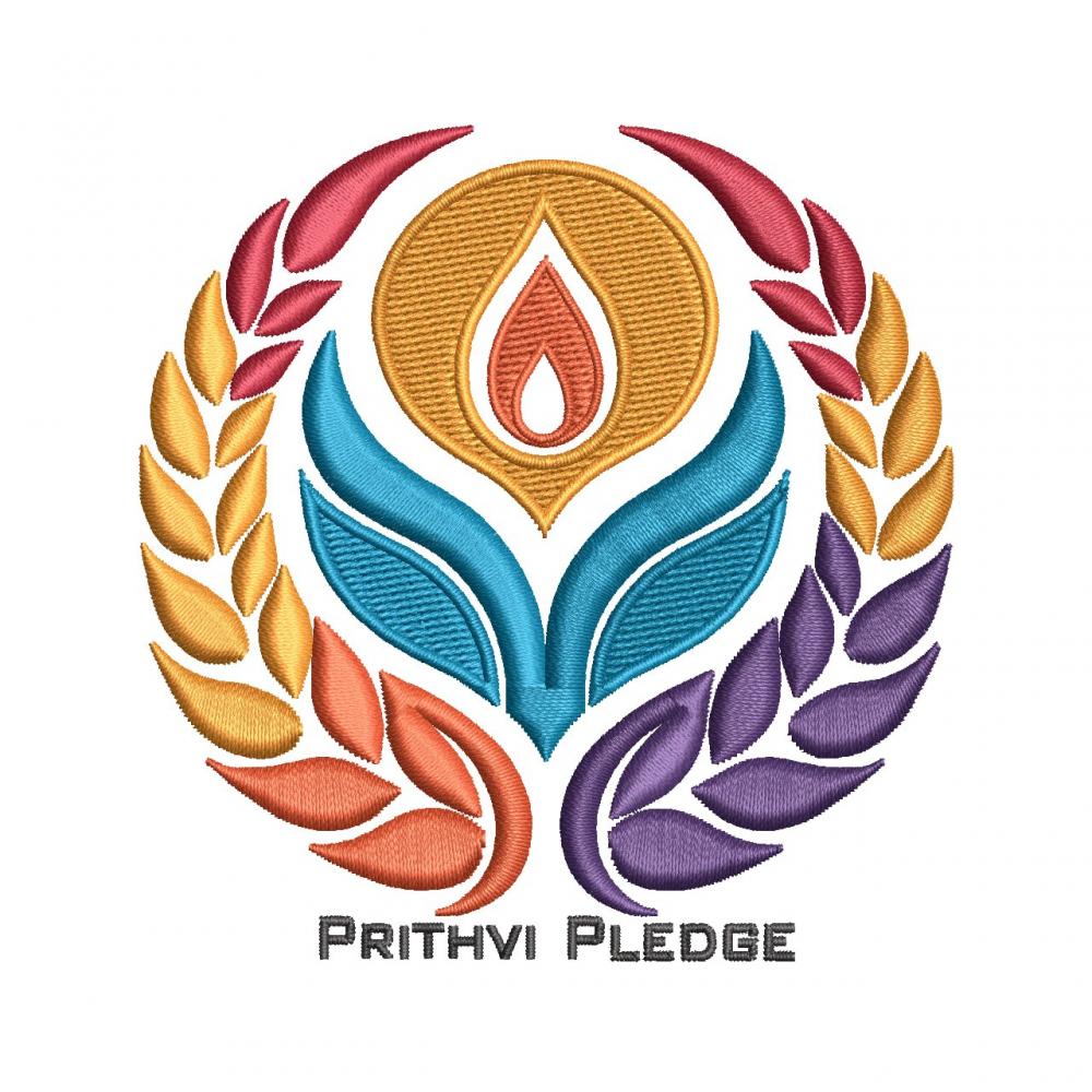 Cre8iveskill Digitized Prithvi Pledge Embroidery Logo Design