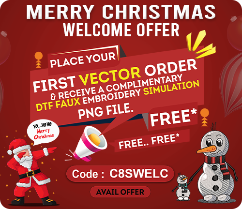 Christmas  Vector Art Conversion Welcome Offer | Cre8iveSkill