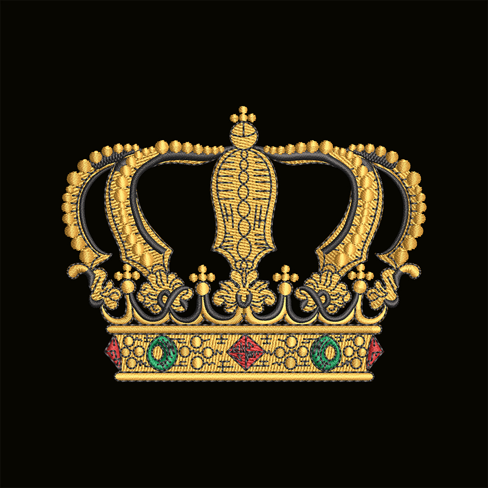 Crown Embroidery Design - Design Talk