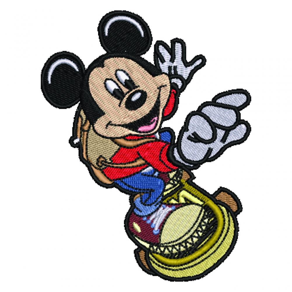 Bijdrage Onafhankelijk Steken Skating Mickey Mouse Digital Embroidery Design | Cre8iveSkill