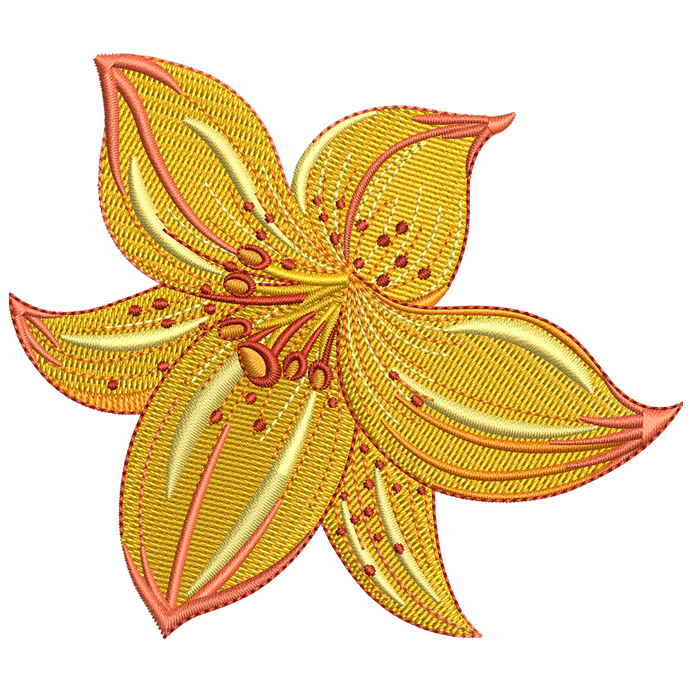 Lily Embroidery Design Instant Download -  Canada