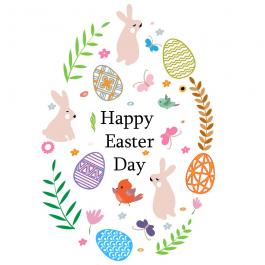 Easter Bunny with Leopard Print for Easter Decor, Invitations, Posters, T  Shirts and Postcards Stock Vector - Illustration of animal, card: 272360410