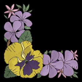 Quality Floral Corner Border Embroidery Design | Cre8iveSkill