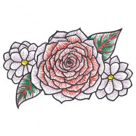 Unique Rose Digital Embroidery Design | Cre8iveSkill