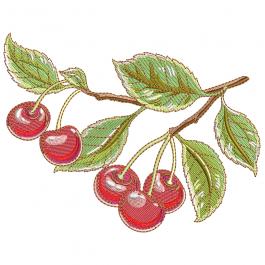 Quality Cherries With Leaves Embroidery Design | Cre8iveSkill