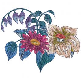 Colorful Trendy Flowers Embroidery Pattern | Cre8iveSkill