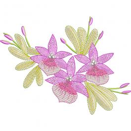 Vanda Orchid Embroidery Flower Design | Cre8iveSkill