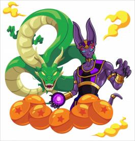 Quality Beerus with Dragon Vector Art Design - Cre8iveskill