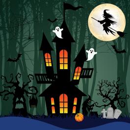 Quality The Halloween Night Vector Graphci Design | Cre8iveSkill