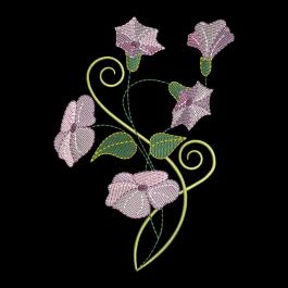 Trails Flower Embroidery design | Cre8iveSkill