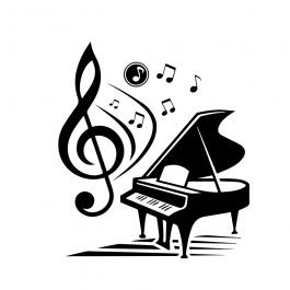 Musical Piano Vector Design- Cre8iveskill