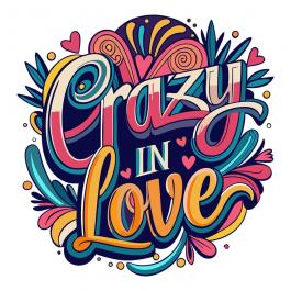 Shop Crazy in Love Valentine's day Vector Design | Cre8iveskill