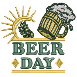 Barrel of Fun Beer Embroidery – Beer Day Design | Cre8iveSkill