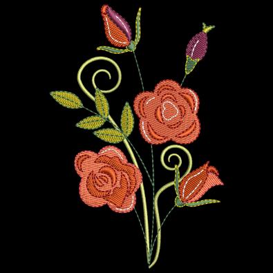 Desert Rose Embroidery Design | Cre8iveSkill