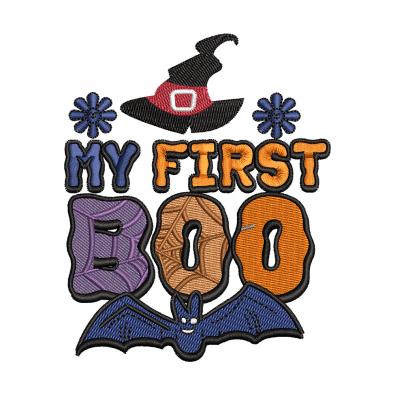 My First Boo Halloween Embroidery Design - Cre8iveskill