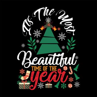 Most Beautiful Time Of The Year Vector Design | Cre8iveSkill