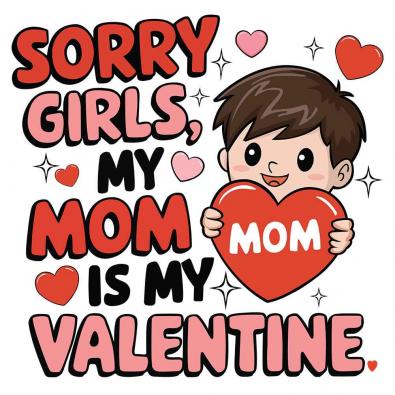 High-Quality Sorry Girls My Mom Is My Valentine Vector Design - Cre8iveskill