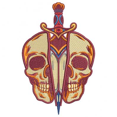 Skull Sword Embroidery Design-Cre8iveskill