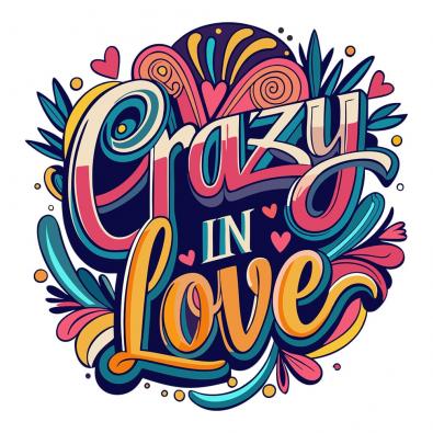 Shop Crazy in Love Valentine's day Vector Design | Cre8iveskill