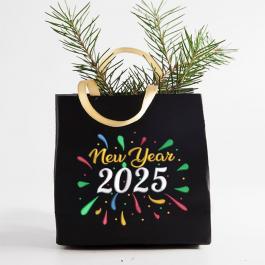 Wishing Happy New Year embroidery design cushion mockup