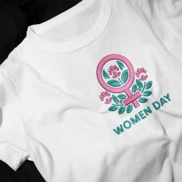 Floral Womens day Embroidery Design-Cre8iveskill