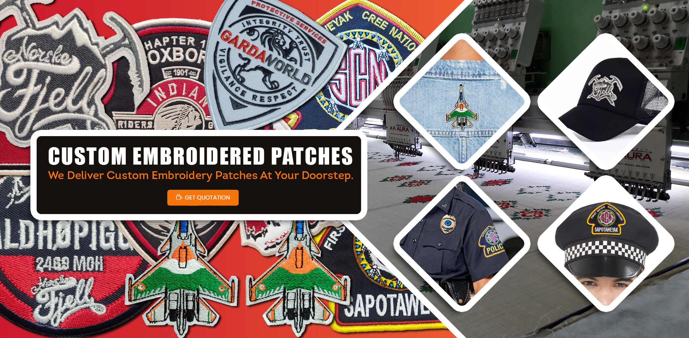 Online Quality Custom Embroidered Patches Deliver at your Doorstep