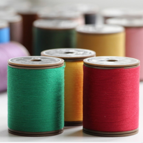 Embroidery thread made especially for embroidery. Yarn with a fine