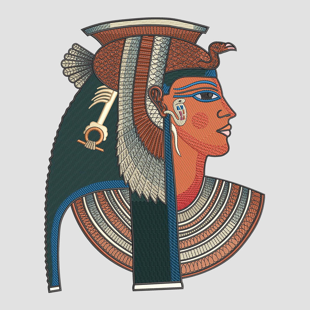 Embroidery Design: Ancient Egyptian Queen Category: Embroidery Designs