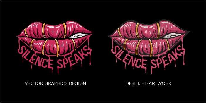 Digitized artwork and vector graphics design